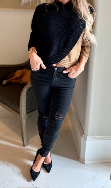 Black & Tan Sweater